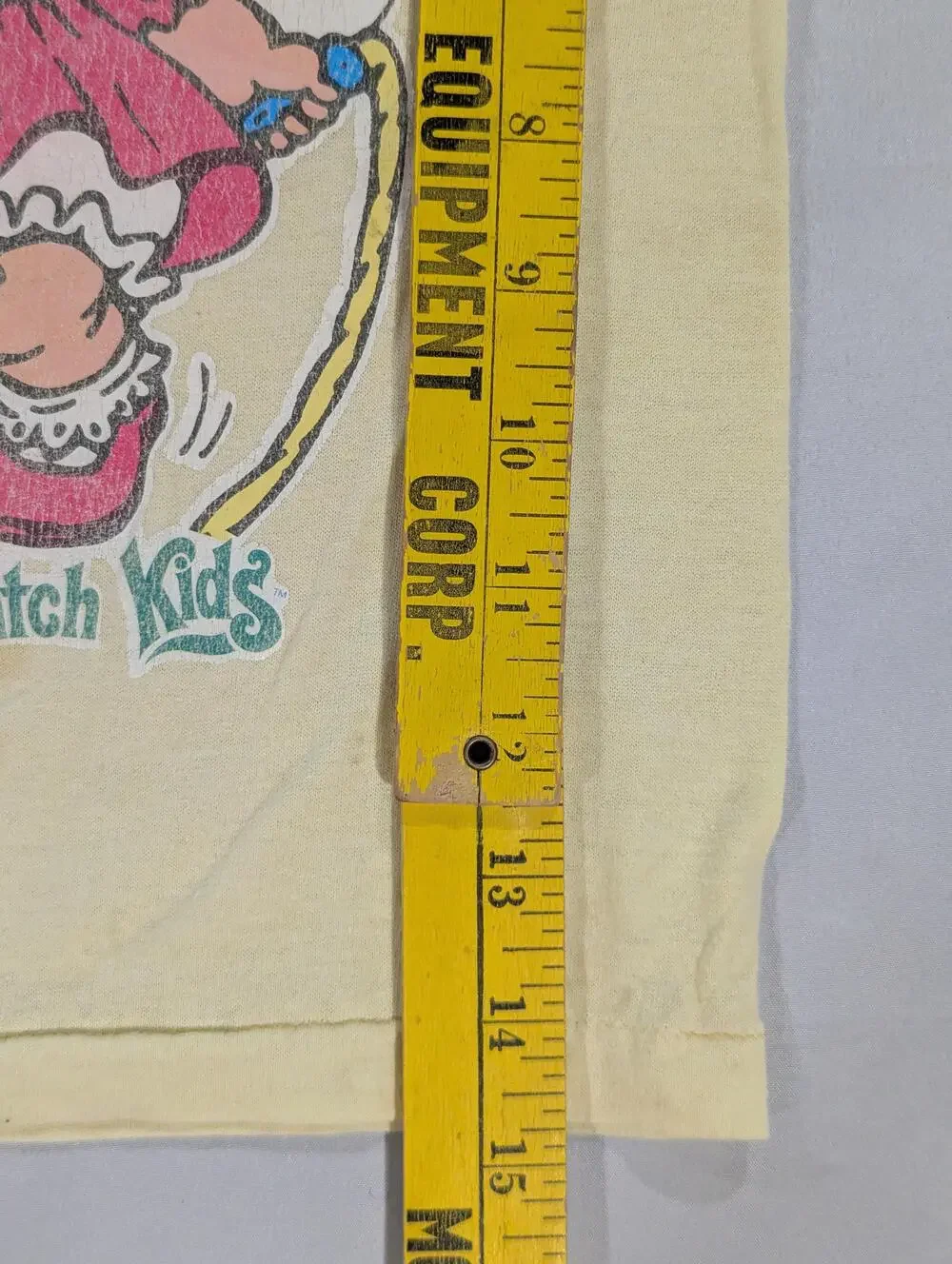 Vintage Cabbage Patch Kids Shirt Youth Small Yellow Jump Rope Graphic Tee